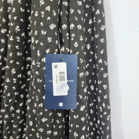 Lucky Brand Women's Floral Print V Neck Long Sleeve Wrap Top Black Size XL NWT - Picture 7 of 7